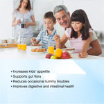 METAFLORA Kids Health Probiotics, increases kids appetite, supports gut flora, reduces occasional tummy troubles, improves digestive and intestinal health. 